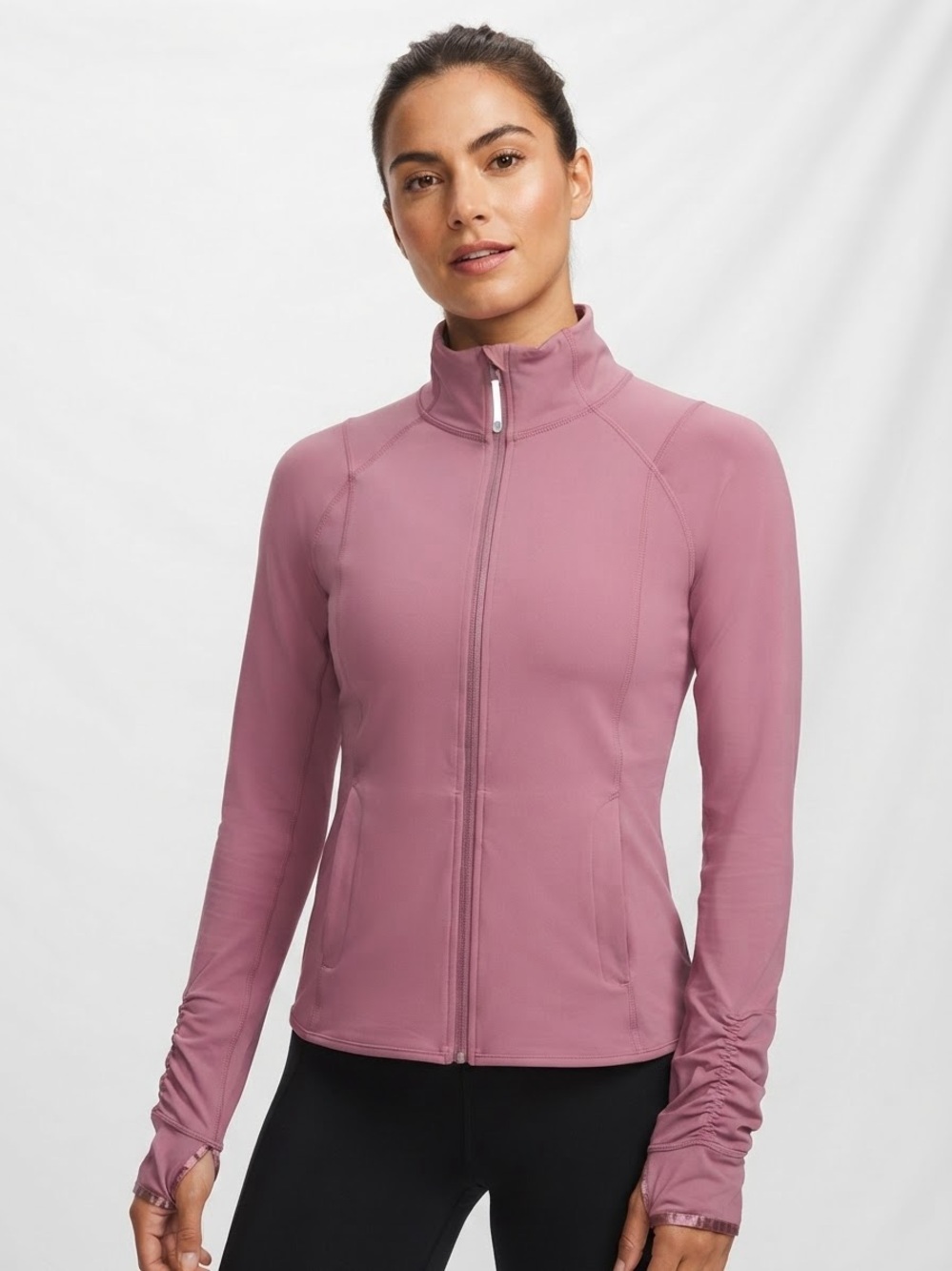 Lululemon Pink Lightweight Workout Jacket with Collar - Size 10
